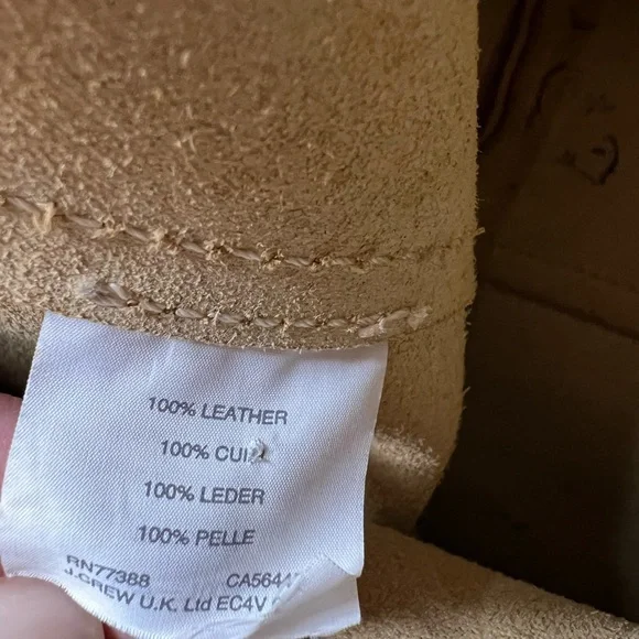 J.Crew Natural Leather Tote Bag Brown Patina Well Loved - Picture 11 of 13